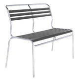 Schaffner Säntis Banc à lattes 2 places sans accoudoirs GALAXUS Anthracite 77 