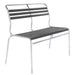 Schaffner Säntis Banc à lattes 2 places sans accoudoirs GALAXUS Anthracite 77 