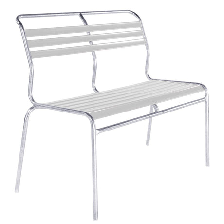 Schaffner Säntis Banc à lattes 2 places sans accoudoirs GALAXUS Blanc 90 