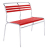 Schaffner Säntis Banc à lattes 2 places sans accoudoirs GALAXUS Rouge 30 