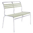 Schaffner Säntis Banc à lattes 2 places sans accoudoirs GALAXUS Vert pastel 64 