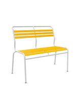Schaffner Säntis Banc à lattes 2 places sans accoudoirs Jaune 11 Blanc 90 