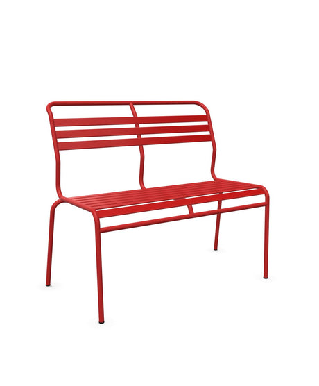Schaffner Säntis Banc à lattes 2 places sans accoudoirs Rouge 30 Rouge 30 