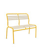 Schaffner Säntis Banc à lattes 2 places sans accoudoirs Sable Pastel 15 Jaune 11 