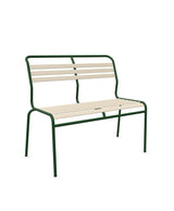 Schaffner Säntis Banc à lattes 2 places sans accoudoirs Sable Pastel 15 Vert Sapin 66 