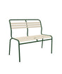Schaffner Säntis Banc à lattes 2 places sans accoudoirs Sable Pastel 15 Vert Sapin 66 