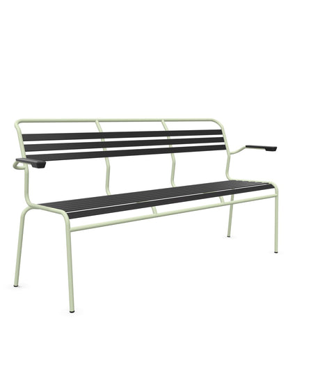 Schaffner Säntis Banc à lattes 3 places avec accoudoirs 