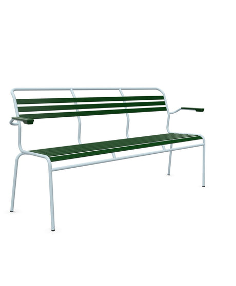 Schaffner Säntis Banc à lattes 3 places avec accoudoirs 