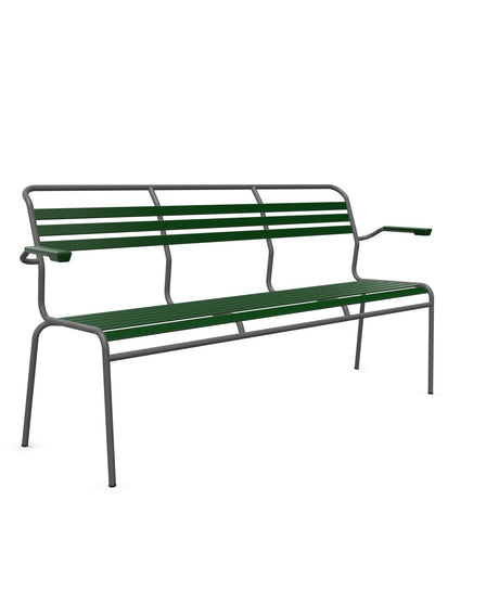Schaffner Säntis Banc à lattes 3 places avec accoudoirs 