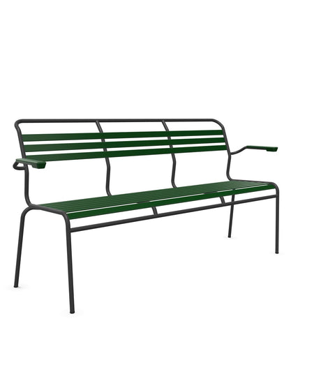 Schaffner Säntis Banc à lattes 3 places avec accoudoirs 