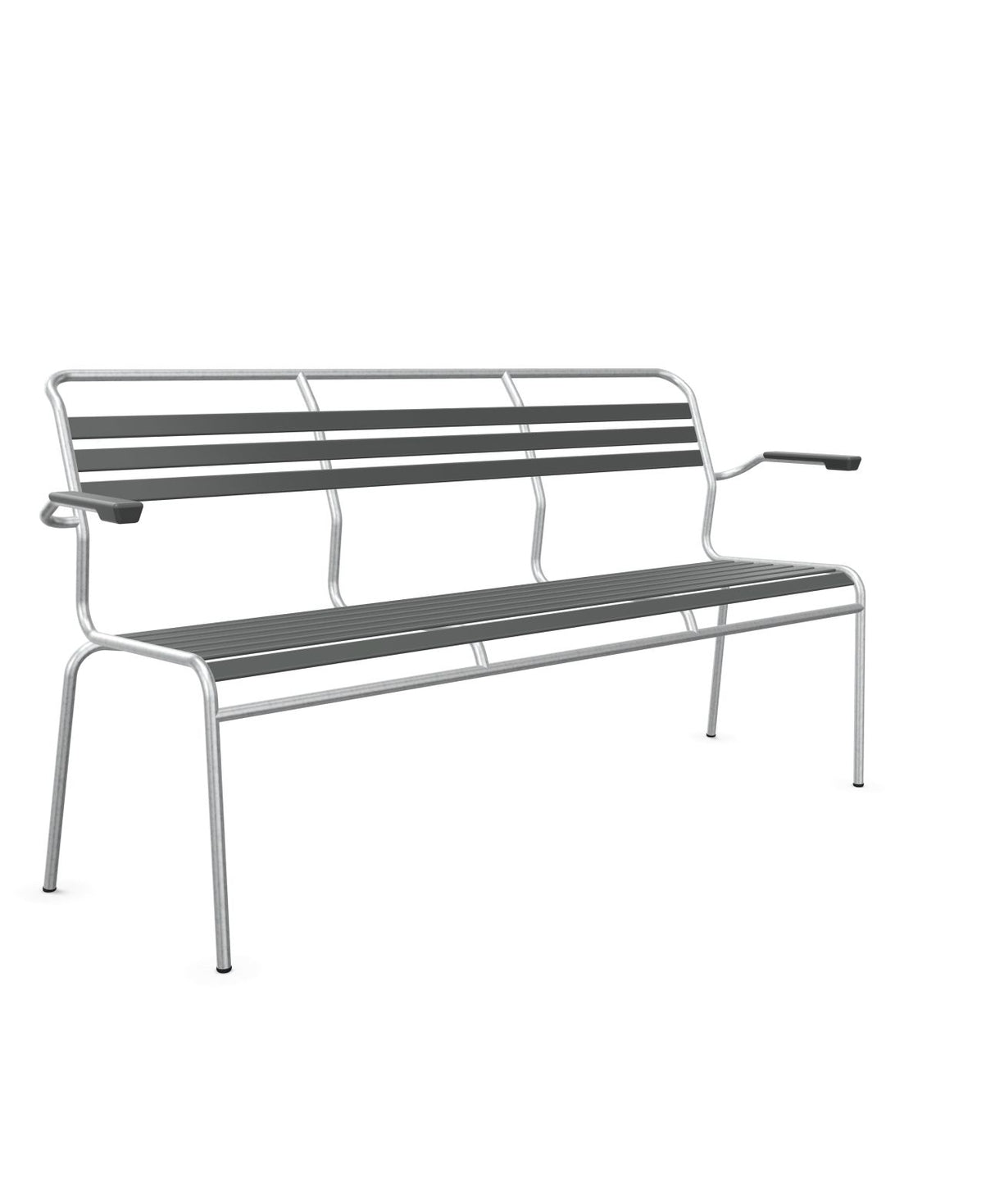 Schaffner Säntis Banc à lattes 3 places avec accoudoirs 