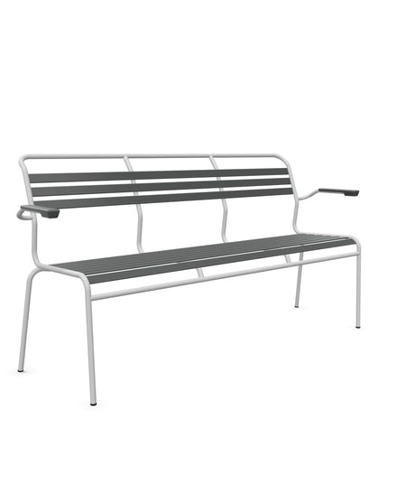 Schaffner Säntis Banc à lattes 3 places avec accoudoirs 