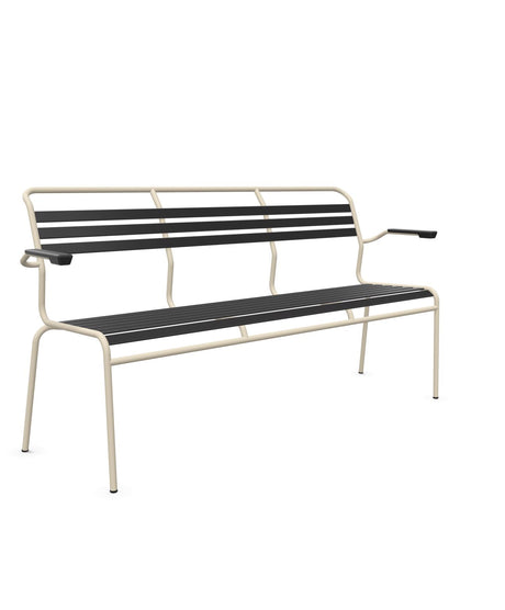Schaffner Säntis Banc à lattes 3 places avec accoudoirs 