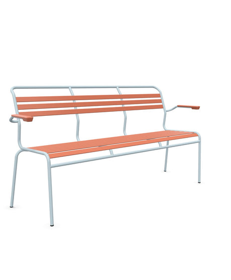 Schaffner Säntis Banc à lattes 3 places avec accoudoirs 