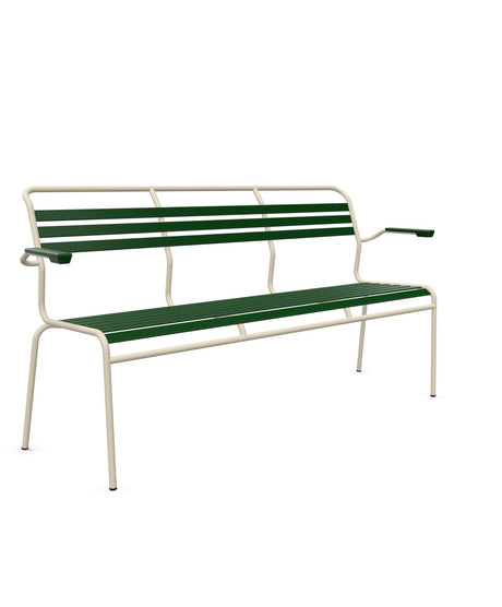 Schaffner Säntis Banc à lattes 3 places avec accoudoirs 