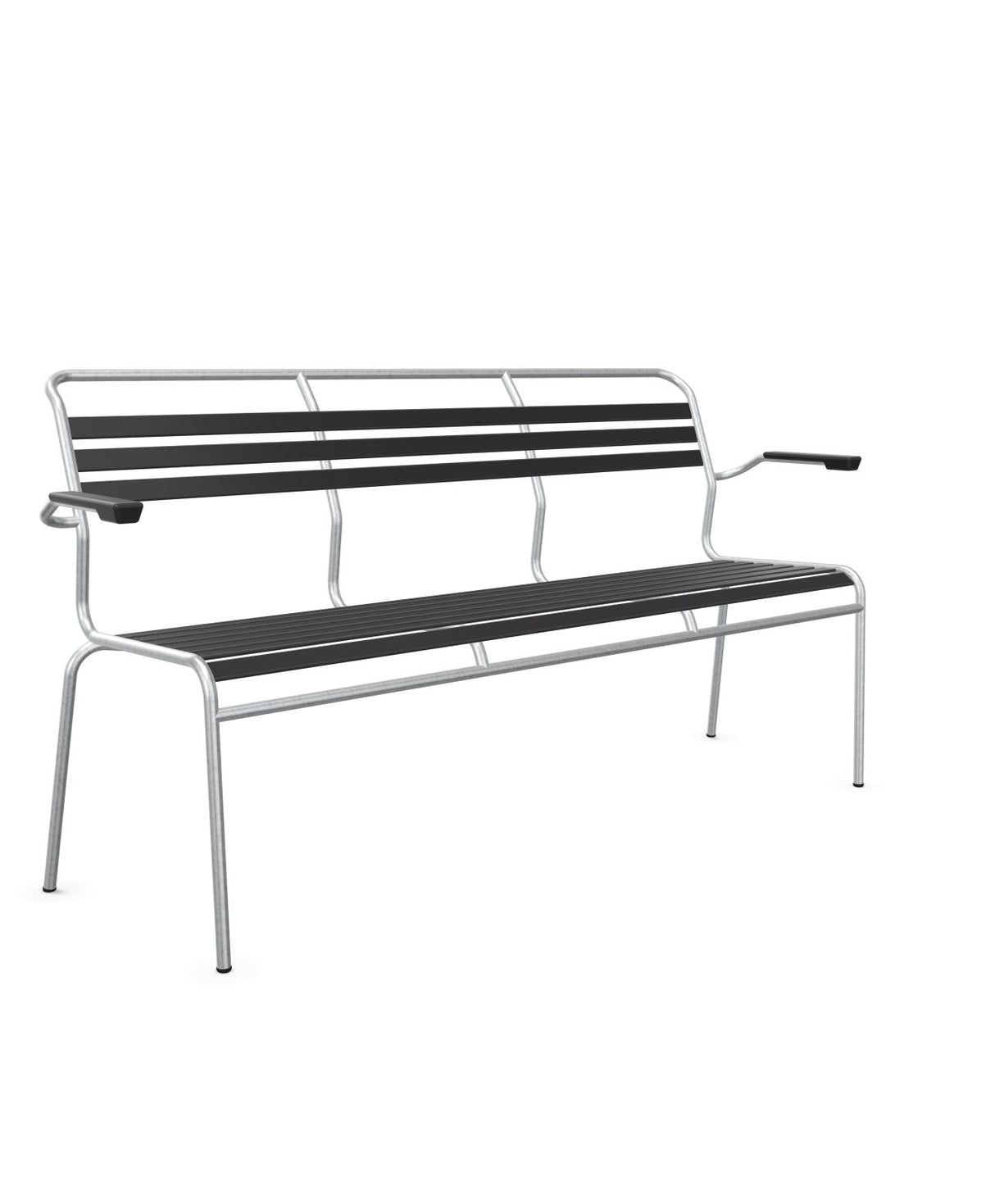 Schaffner Säntis Banc à lattes 3 places avec accoudoirs 