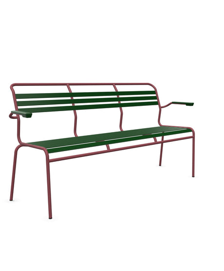 Schaffner Säntis Banc à lattes 3 places avec accoudoirs 