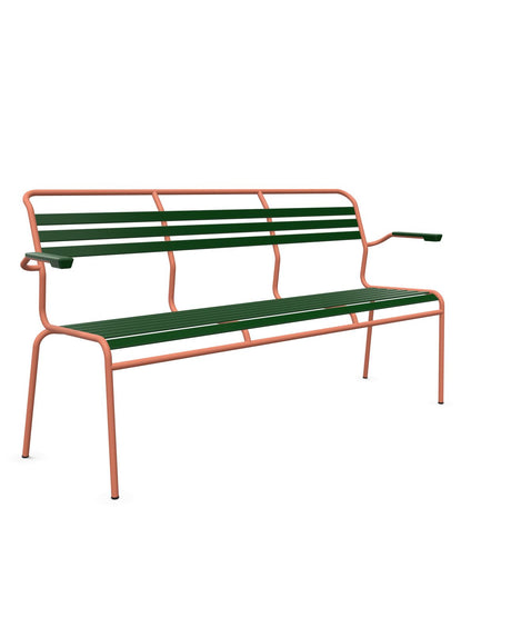 Schaffner Säntis Banc à lattes 3 places avec accoudoirs 