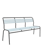 Schaffner Säntis Banc à lattes 3 places sans accoudoirs Bleu Pastel 51 Anthracite 77 