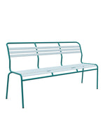 Schaffner Säntis Banc à lattes 3 places sans accoudoirs Bleu Pastel 51 Bleu Kali 56 