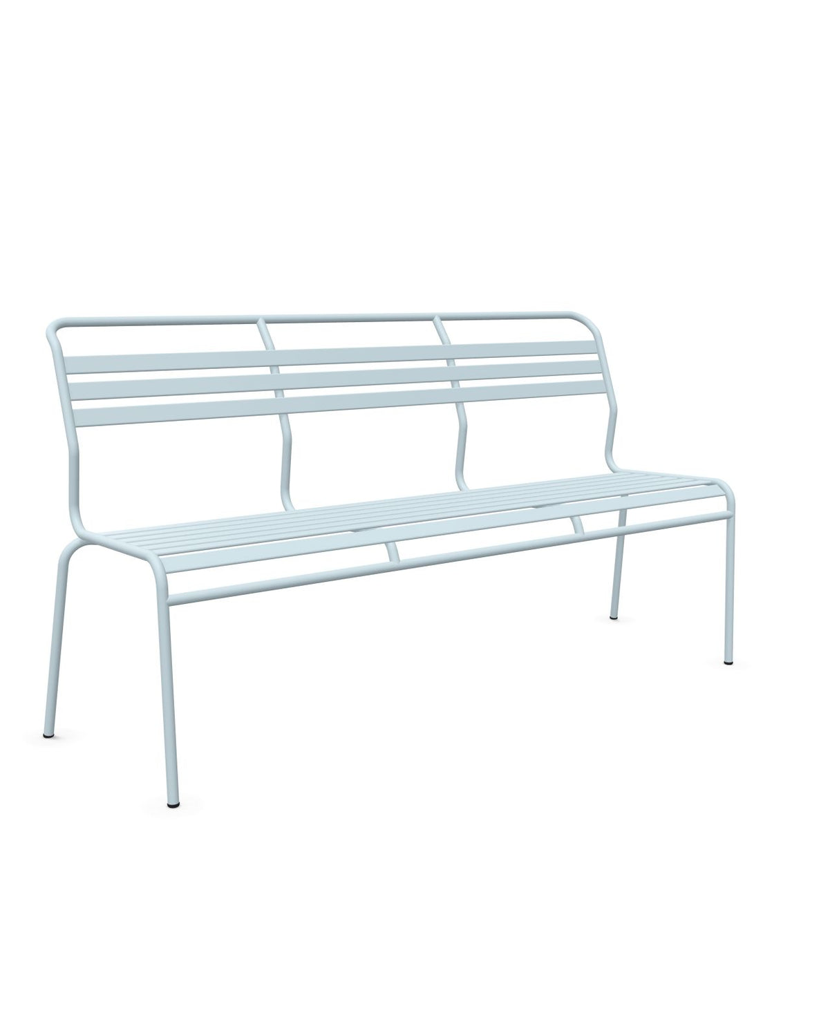 Schaffner Säntis Banc à lattes 3 places sans accoudoirs Bleu Pastel 51 Bleu Pastel 51 