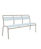 Schaffner Säntis Banc à lattes 3 places sans accoudoirs Bleu Pastel 51 Champagne 85 