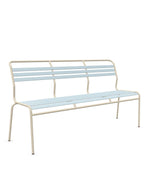 Schaffner Säntis Banc à lattes 3 places sans accoudoirs Bleu Pastel 51 Sable Pastel 15 