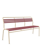 Schaffner Säntis Banc à lattes 3 places sans accoudoirs Bordeaux 38 Marron Pastel 83 