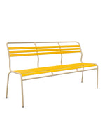 Schaffner Säntis Banc à lattes 3 places sans accoudoirs Jaune 11 Marron Pastel 83 
