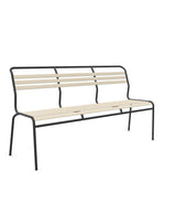Schaffner Säntis Banc à lattes 3 places sans accoudoirs Sable Pastel 15 Anthracite 77 