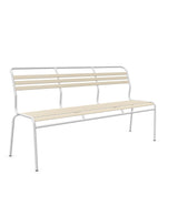 Schaffner Säntis Banc à lattes 3 places sans accoudoirs Sable Pastel 15 Blanc 90 