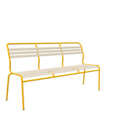 Schaffner Säntis Banc à lattes 3 places sans accoudoirs Sable Pastel 15 Jaune 11 