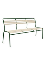 Schaffner Säntis Banc à lattes 3 places sans accoudoirs Sable Pastel 15 Vert Sapin 66 