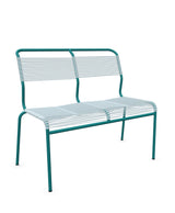 Schaffner Säntis Banc Spaghetti 2 places sans accoudoirs Bleu Pastel 51 Bleu Kali 56 