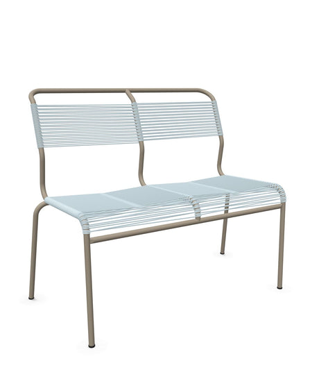 Schaffner Säntis Banc Spaghetti 2 places sans accoudoirs Bleu Pastel 51 Champagne 85 