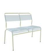 Schaffner Säntis Banc Spaghetti 2 places sans accoudoirs Bleu Pastel 51 Vert Pastel 64 