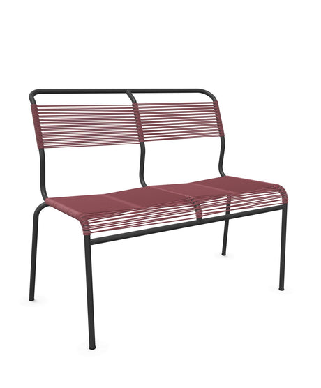 Schaffner Säntis Banc Spaghetti 2 places sans accoudoirs Bordeaux 38 Anthracite 77 