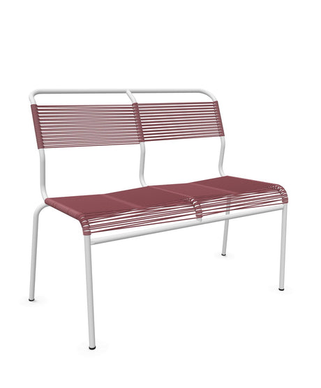 Schaffner Säntis Banc Spaghetti 2 places sans accoudoirs Bordeaux 38 Blanc 90 