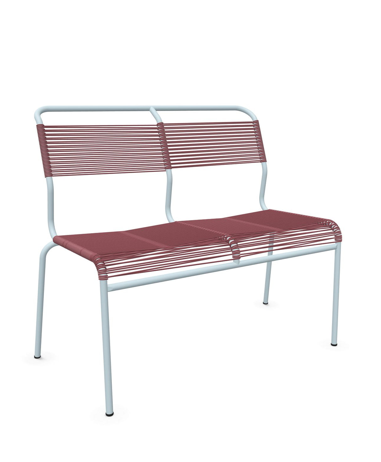 Schaffner Säntis Banc Spaghetti 2 places sans accoudoirs Bordeaux 38 Bleu Pastel 51 
