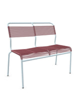 Schaffner Säntis Banc Spaghetti 2 places sans accoudoirs Bordeaux 38 Bleu Pastel 51 