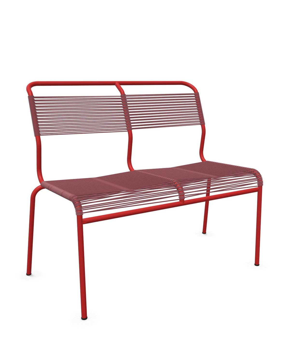 Schaffner Säntis Banc Spaghetti 2 places sans accoudoirs Bordeaux 38 Rouge 30 