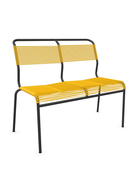 Schaffner Säntis Banc Spaghetti 2 places sans accoudoirs Jaune 11 Anthracite 77 