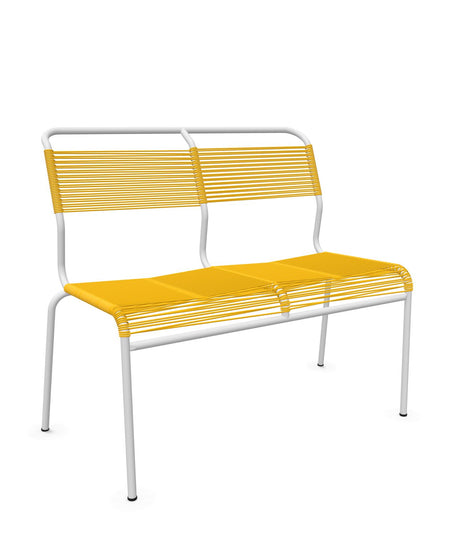 Schaffner Säntis Banc Spaghetti 2 places sans accoudoirs Jaune 11 Blanc 90 