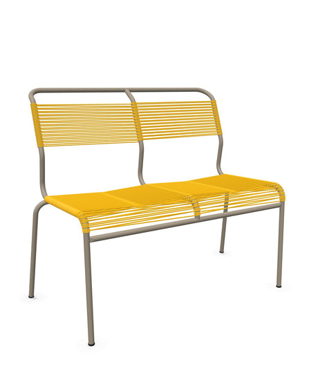 Schaffner Säntis Banc Spaghetti 2 places sans accoudoirs Jaune 11 Champagne 85 
