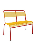 Schaffner Säntis Banc Spaghetti 2 places sans accoudoirs Jaune 11 Rouge 30 