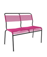 Schaffner Säntis Banc Spaghetti 2 places sans accoudoirs Rose 41 Anthracite 77 