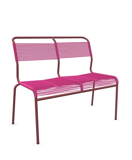 Schaffner Säntis Banc Spaghetti 2 places sans accoudoirs Rose 41 Bordeaux 38 