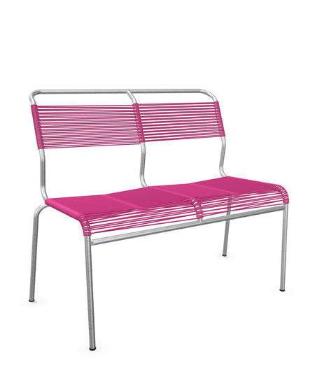 Schaffner Säntis Banc Spaghetti 2 places sans accoudoirs Rose 41 Galvanisé à chaud 02 