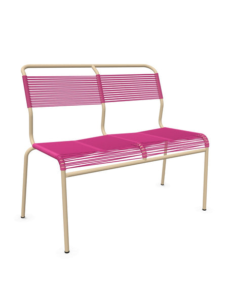 Schaffner Säntis Banc Spaghetti 2 places sans accoudoirs Rose 41 Marron Pastel 83 