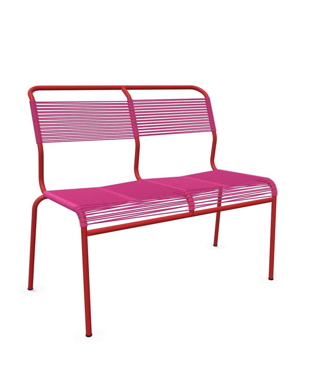Schaffner Säntis Banc Spaghetti 2 places sans accoudoirs Rose 41 Rouge 30 